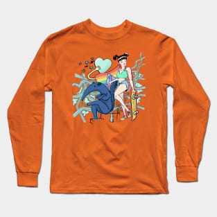 Anteater and Skater girl Long Sleeve T-Shirt